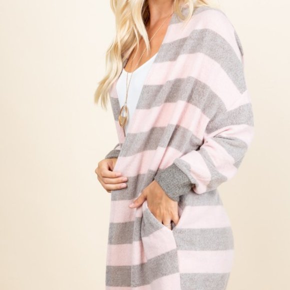 Ultra Soft Striped Cardigan - Picture 5 of 9